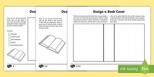 Design a Book Cover Differentiated Worksheet for 3rd-5th Grade