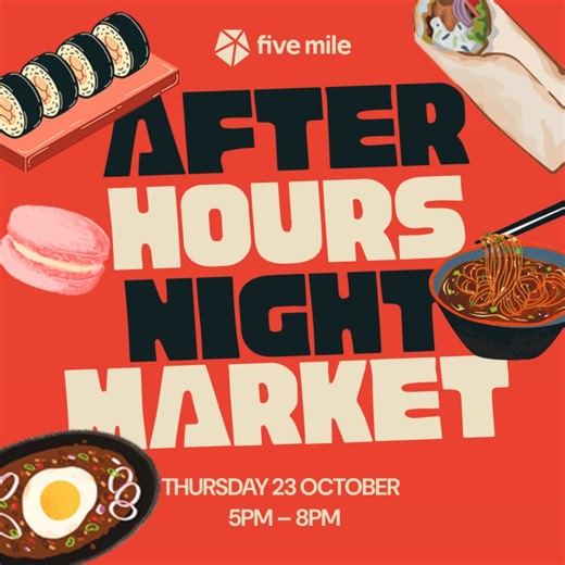 The countdown is on! Who’s coming?? This time next week Five Mile Place will be transformed for our very first After Hours Night Market. Expect great food from our incredible Five Mile vendors: Moinho Café Hikari Sushi Bar & Japanese Cuisine Boliwood Indian Restaurant, Queenstownqt billysespresso Sudima Hotels As well as retailer activations from Brandland New Zealand Bivouac Outdoor Curious Minds Early Learning Queenstown Moss Spa @queenstownnaturalhealth and more… Plus a line up of some of Que