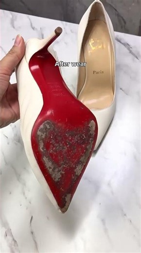 My new red bottoms: before vs after wear #heels #highheels #heel #fyp #foryoupage #louboutin