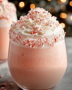 Candy Cane Frosted Peppermint Shake A creamy, festive pink holiday shake with crushed peppermint sparkle. Yield: 2 glasses Temp: Serve cold Time: 5 minutes Key Ingredients First: ....................... FULLL Recipe in First Cօʍʍеոτ 👇 | EAT ME, DRINK ME