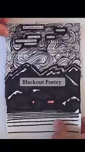 Blackout poetry is one of my favorite ways to show students that art and writing can overlap. By choosing words from a discarded book page and designing around them, they discover that limitations can actually spark creativity. #blackoutpoetry #foundpoetry #arteducation #studentcreativity #artintegration #artteachersofinstagram #inmyartclass #iteachart | That Art Teacher