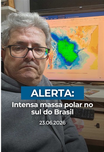 COMPARTILHE AGORA: Intensa massa polar no Sul do Brasil! Uma das mais fortes massas de ar polar deste ano avança sobre o Sul do Brasil e deve provocar queda acentuada das temperaturas, geadas amplas e marcas negativas em diversas regiões. No vídeo, Ronaldo Coutinho mostra quando o frio atinge seu pico, quais áreas terão as menores temperaturas e quais os impactos esperados para o campo, cidades e rodovias. Atenção especial para: • produtores rurais • pecuaristas • crianças e idosos • animais dom