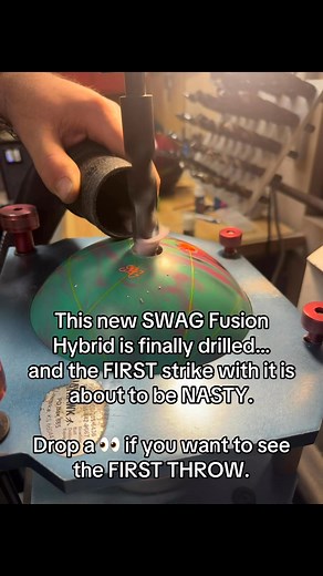 Just got the SWAG Bowling Ball Fusion Hybrid drilled and this thing already looks dangerous before even touching the lane 👀🔥 Huge shoutout to Vito Sisto for the layout, absolutely nailed it. First throws coming soon, and if this ball rolls how I think it will… it’s going straight into my strike lineup. Swag Bowling I’m ready to prove why I belong on Team SWAG. #swagbowlingball #swagbowling #fusionhybrid #bowlingball #t1mbbowling #bowlinglife | T1M B. Bowling