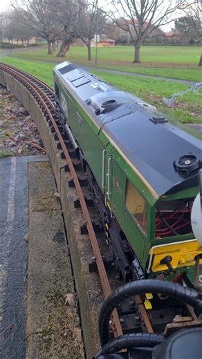 Model 5inch gauge class 66 train starting the engine