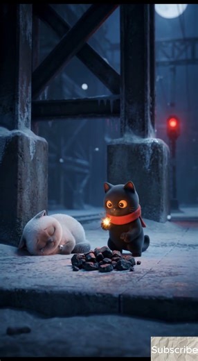 Unlikely Pair, Perfect Love Story #animation #cat #cute