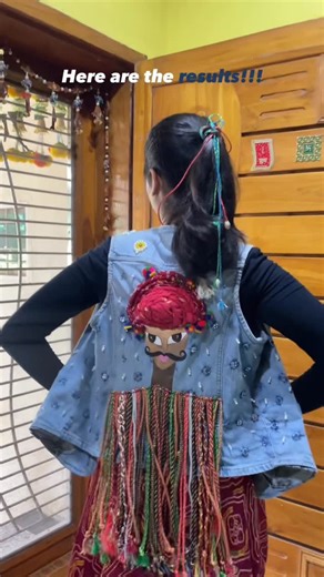 Pri ♡ Hue | “From tying Bandhani dots to painting every stroke, this denim jacket carries hours of craft and a pinch of festive magic” 💙 A modern twist... | Instagram