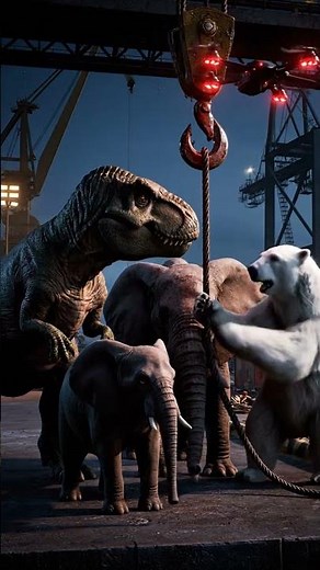 T-Rex and Elephant Family at Battery Dock | Smart Fix