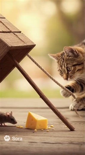 SORA2: Unbelievable Cat vs. Mouse Trap! What Happens?!
