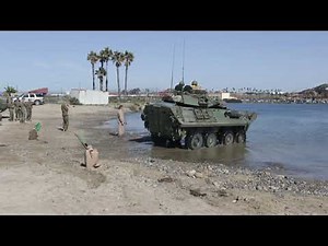 US Marines Take Their Amphibious LAV-25 Vehicles for a Swim