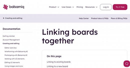 How to link boards together in Balsamiq - Balsamiq documentation