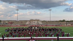 Happening now! The LHS Roaring Lion Band and Color Guard combined with LJHS Band and Color Guard for a spectacular Band-O-Rama 2025 performance!! 🙌🏼🔒❤️🦁#LISDWeAreHere | Lockhart ISD
