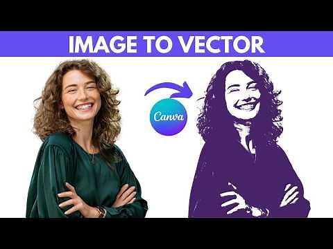 How to convert image to vector in Canva tutorial for beginners