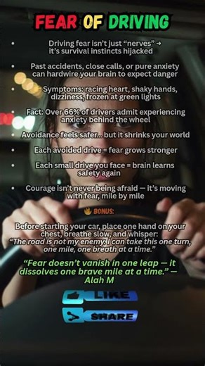 😱 Fear of Driving Ends Here #selfcare #motivation #fear #drivingexperience