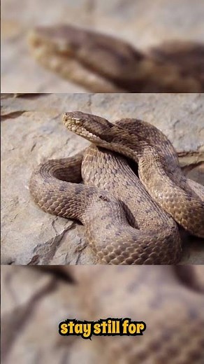 Asp viper: the snake that survives extreme cold 🐍❄️ #animals #snake