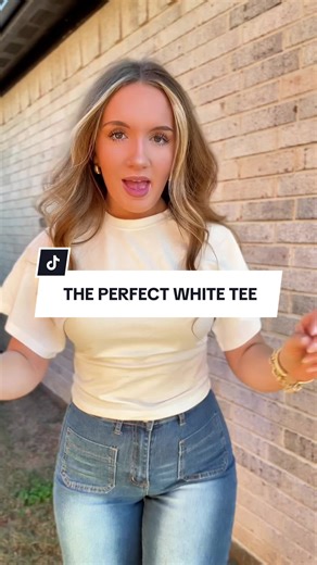 The PERFECT white tee for the girlsss!! The fit on this is so adorable 🤍 #whitetee #basics #womensbasics #closetstaple #outfit