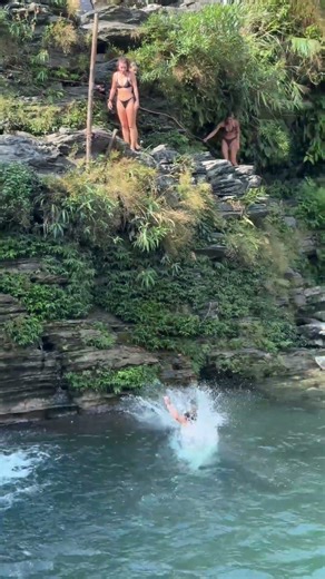 Deeply Relaxed: Angelic Girls Finding Peace Beside a Wild Waterfall #travel