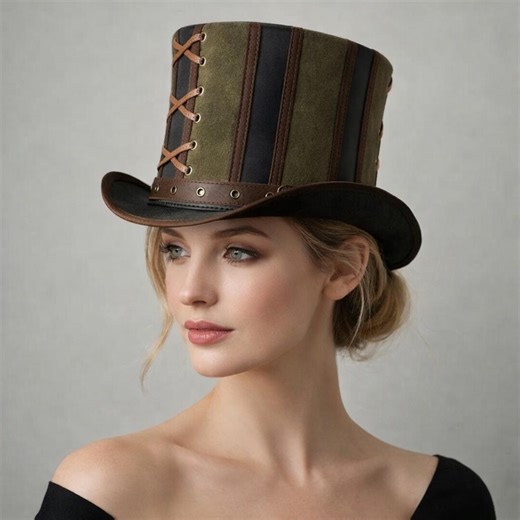 Unisex Steampunk Top Hat | Handmade Victorian Gothic Costume Hat for Cosplay - Etsy