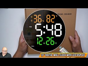 Digital Wall Clock with LED Display