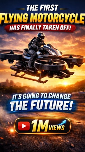 Nature | Geography | Facts on Instagram: "The First Flying Motorcycle Has Taken Off 🚀 What once belonged only to science fiction has finally left the ground. The first flying motorcycle isn’t just a machine — it’s a bold statement that the future has arrived faster than we imagined. Combining physics, engineering, and human ambition, this breakthrough is redefining how we think about personal transport. Powered by advanced propulsion systems and stabilized by precise control physics, this flyin