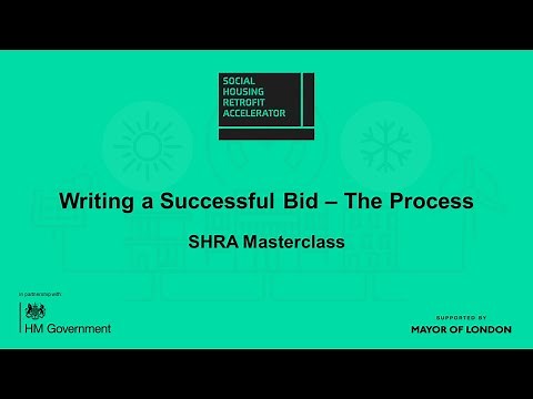 Writing a Successful Bid - The Process | SHRA Masterclass