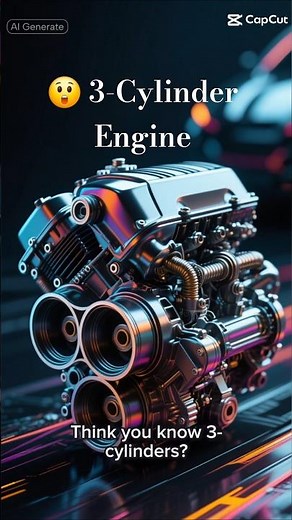 How a 3-Cylinder Engine Works #automobile #3cylinder #mechanic