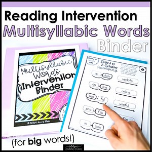 Reading Multisyllabic Words - Phonics Learning Binder, Worksheets for Homeschool and Science of Reading Intervention 1st, 2nd, and 3rd Grade - Etsy