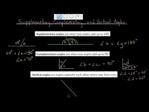 Supplementary, Complementary, and Vertical Angles