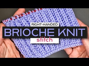 How to KNOOK the BRIOCHE Knit Stitch 💡 Right-handed Knooking Tutorial