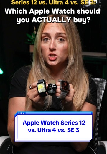 The best Apple Watch for most people is a different year. That's because I just reviewed the Apple Watch Series 12 and its new heart rate sensor makes it a better long-term value than the Apple Watch SE 3 for those buying an Apple Watch for health monitoring. Here's my official breakdown of which Apple Watch to buy right now: Apple Watch SE 3 ($249): Best on a strict budget, for basic notifications, or if you actively want to skip ambient AI. Series 12 ($399): The new default pick. Upgraded hear
