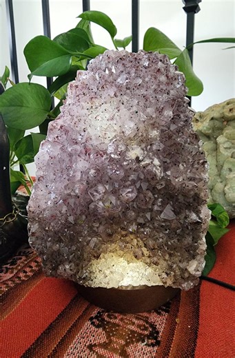 Amethyst Geode Lamp, Cathedral Crystal Cluster, Natural Stone, LED Light, USB Plug. Included Free Gift!! - Etsy