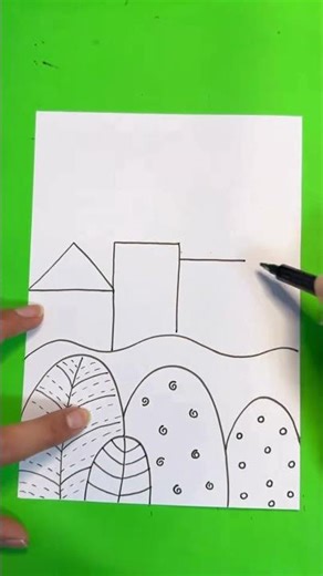 Easy Colorful City Drawing for Kids 🌈 | Simple Cute Art Tutorial Step by Step #drawing