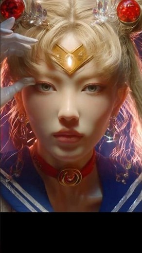 Sailor Moon Moon tiara action (live action) from ep. 1 #sailormoon #ai