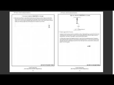 AP Physics 1: 2022 FRQ Solutions - Part 1 of 2