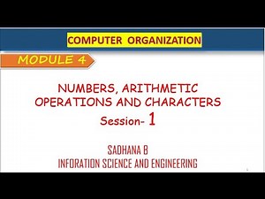VTU CO 18CS34 M4 L1 NUMBERS, ARITHMETIC OPERATIONS AND CHARACTERS