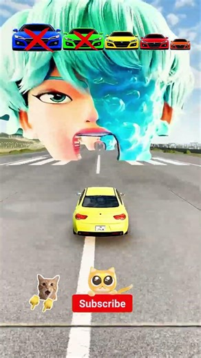 Big and Small Car vs Baby Saja - BeamNG.Drive