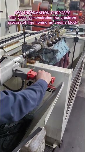 Precision Engine Building: Line Honing a V8 Block #EngineBuilding #Mechanic #Machining