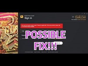 SOCIAL CLUB COULD NOT CREATE A SIGN IN TOKEN FIX! GTA V ONLINE