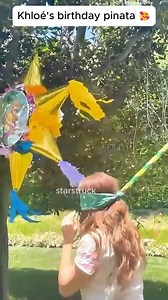 Khloé's birthday pinata 🥰 #khloekardashian #birthdaycelebration | Star Struck