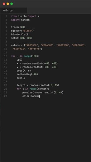 Coding The Matrix Digital Rain Effect in Python ! #thematrix #pythoncode #codinganimation #retro