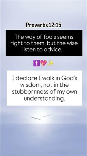 Choose Wisdom, Not Impulse | Proverbs 12:15 #jesus #bibleverse #verseoftheday #scripture #wisdom #yt
