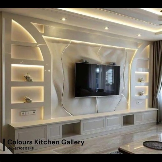 Colours Kitchen Gallery Design Video #3ddesign #interiordesign #homedecor