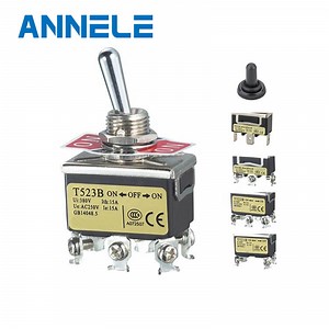 [Hot Item] T523b Self-Locking Toggle Switch Double Pole Double Throw on-off-on Switching Screw Terminal