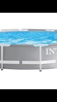 Intex Prism Rondo Frame Pool Set, Diameter 366 x 76 cm, Light Grey