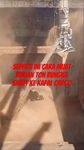 Seperti Ini Cara Muat Bungkil Sawit / Palm Kernel Expeller Kedalam Kapal Cargo Menggunakan Conveyor