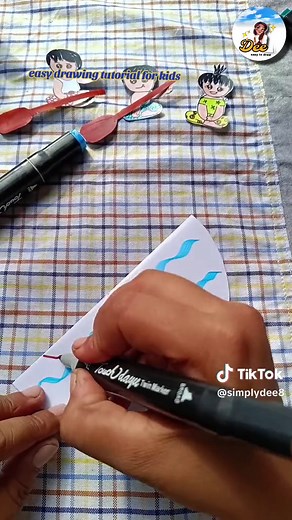 Easy Drawing Tutorial for Kids: Rowing Boat Craft