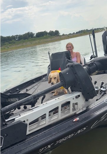 My chick can load the boat on the trailer! @livistoker @willistheween #phoenixboats #boatlaunch #mercuryoutboards #mychickbad #wienerdog