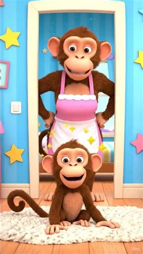 Five Little Monkeys Jumping on the Bed 🐒 | Fun 3D Kids Short