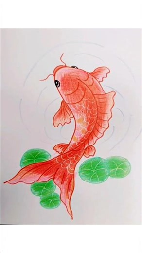 Beautiful Colorful Fish Drawing | Easy Fish Sketch for Beginners | Relaxing Art Video #art #drawing