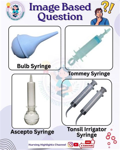 💉Types of Syringes #norcet #aiims #kgmu #rrb #sgpgi #syringe #injection #disease #nursing #exam