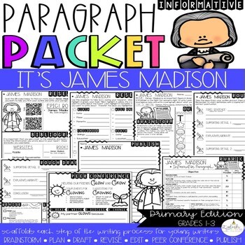 It's James Madison | Biography Paragraph Packet | CKLA Informational Writing